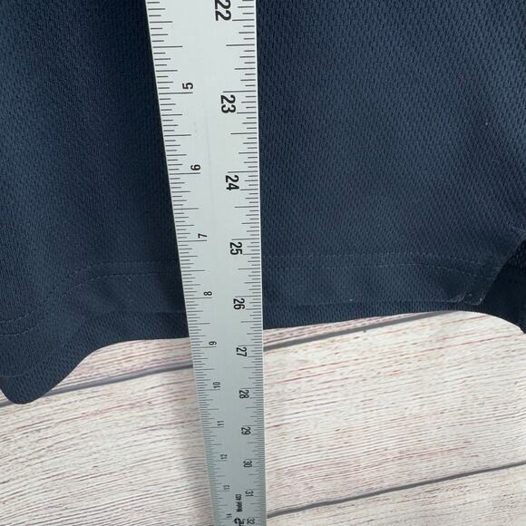 Vintage Japanese Ryu Kyu Bats Print Polo Shirt Men's Medium Navy Blue - Picture 12 of 12